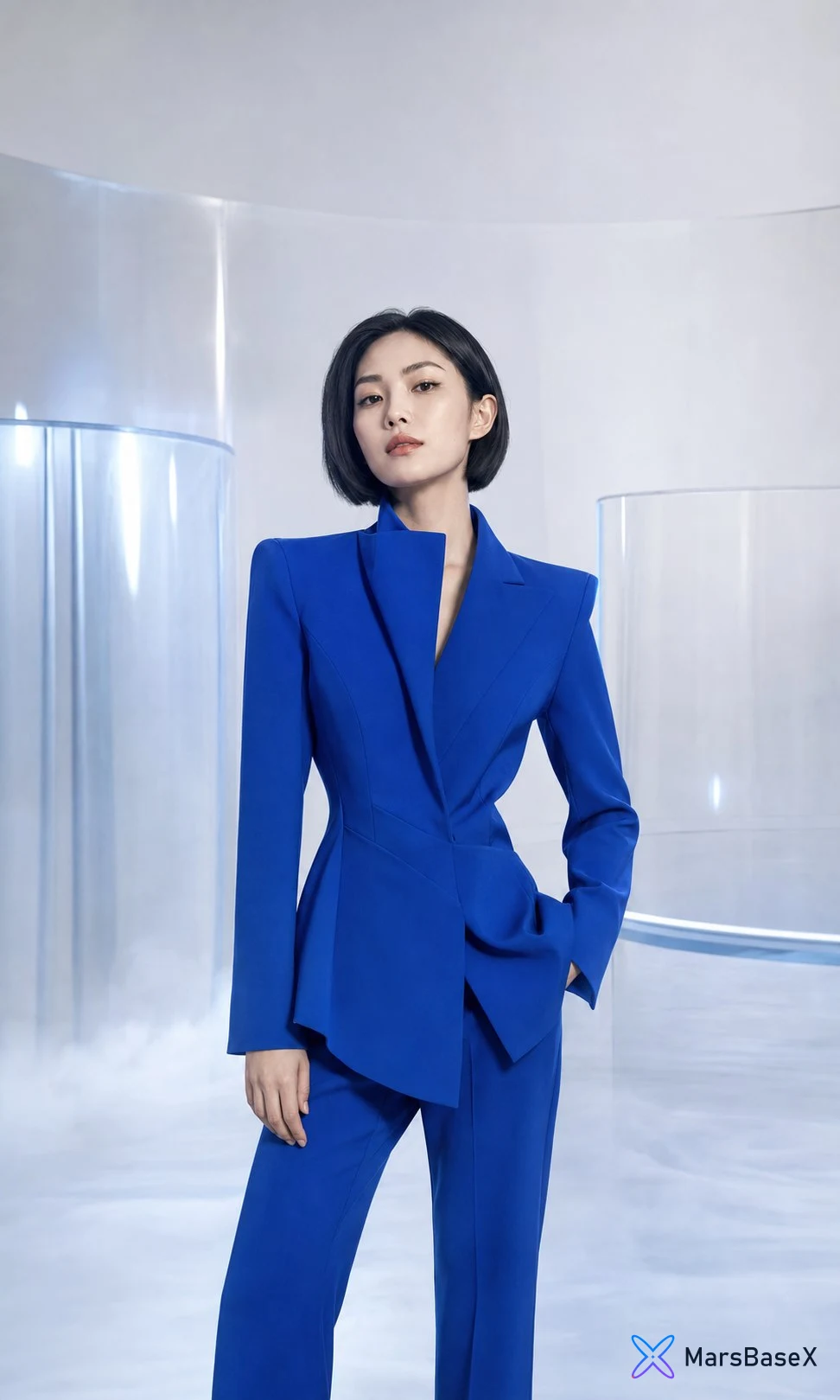 Luminous Cobalt Couture