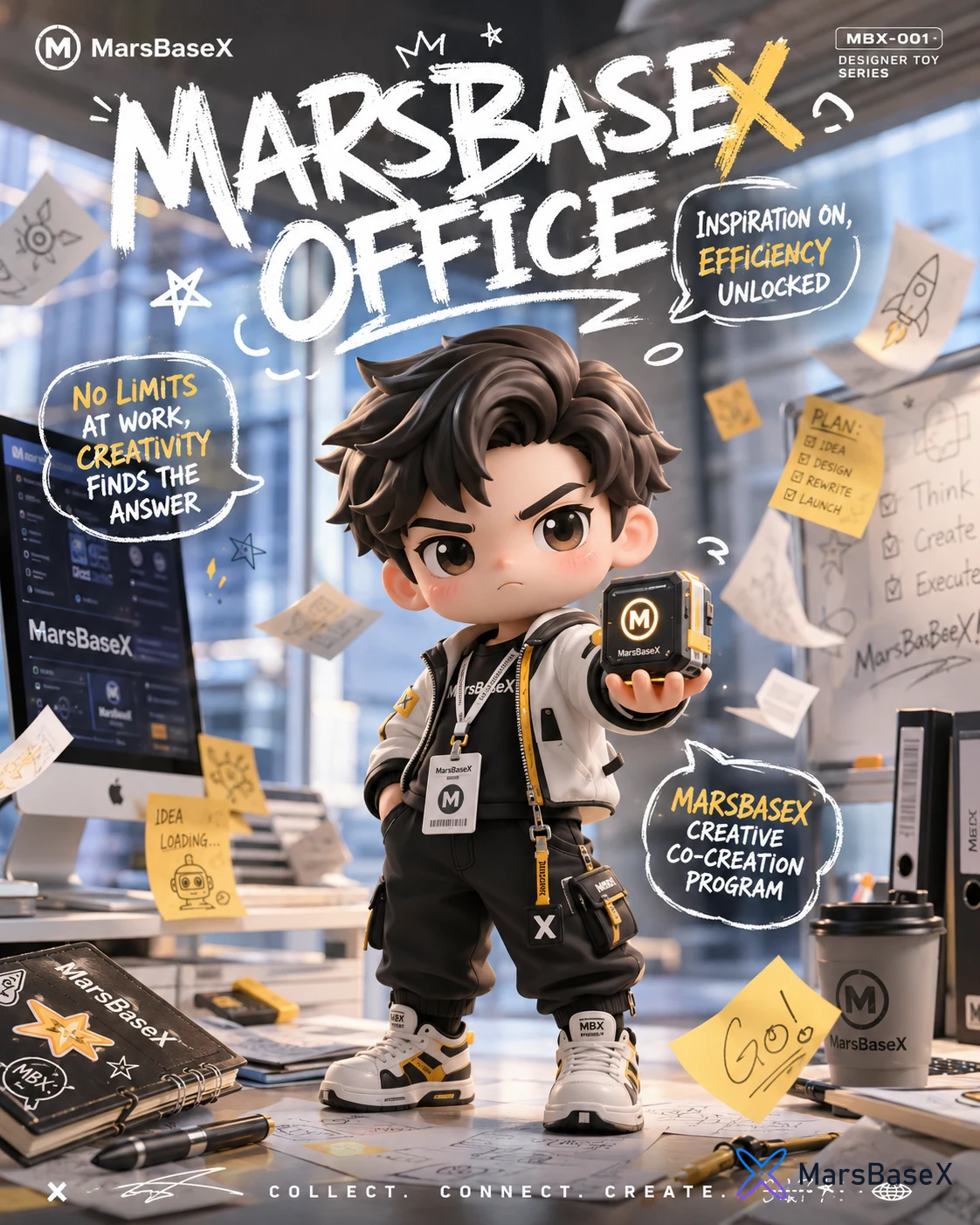Original 3D Trendy Office-themed Poster By