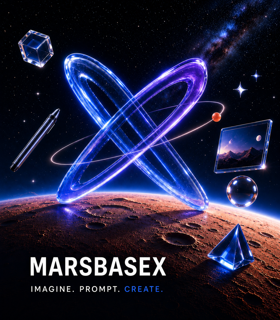 MarsBaseX orbital creative tools poster