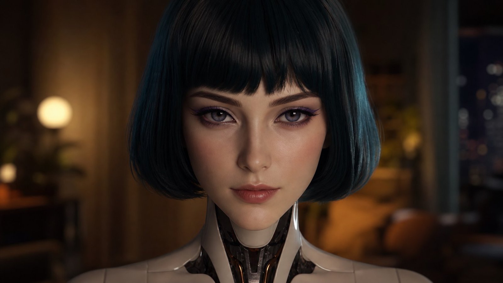 Midnight Android Gaze