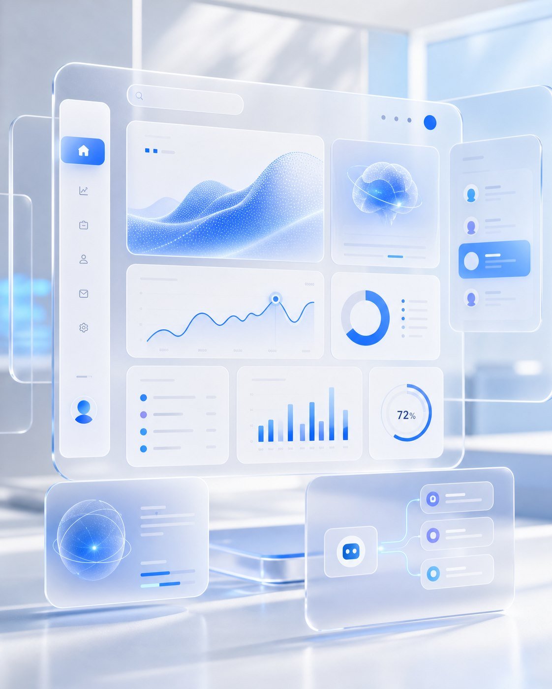 Glassmorphism App Board