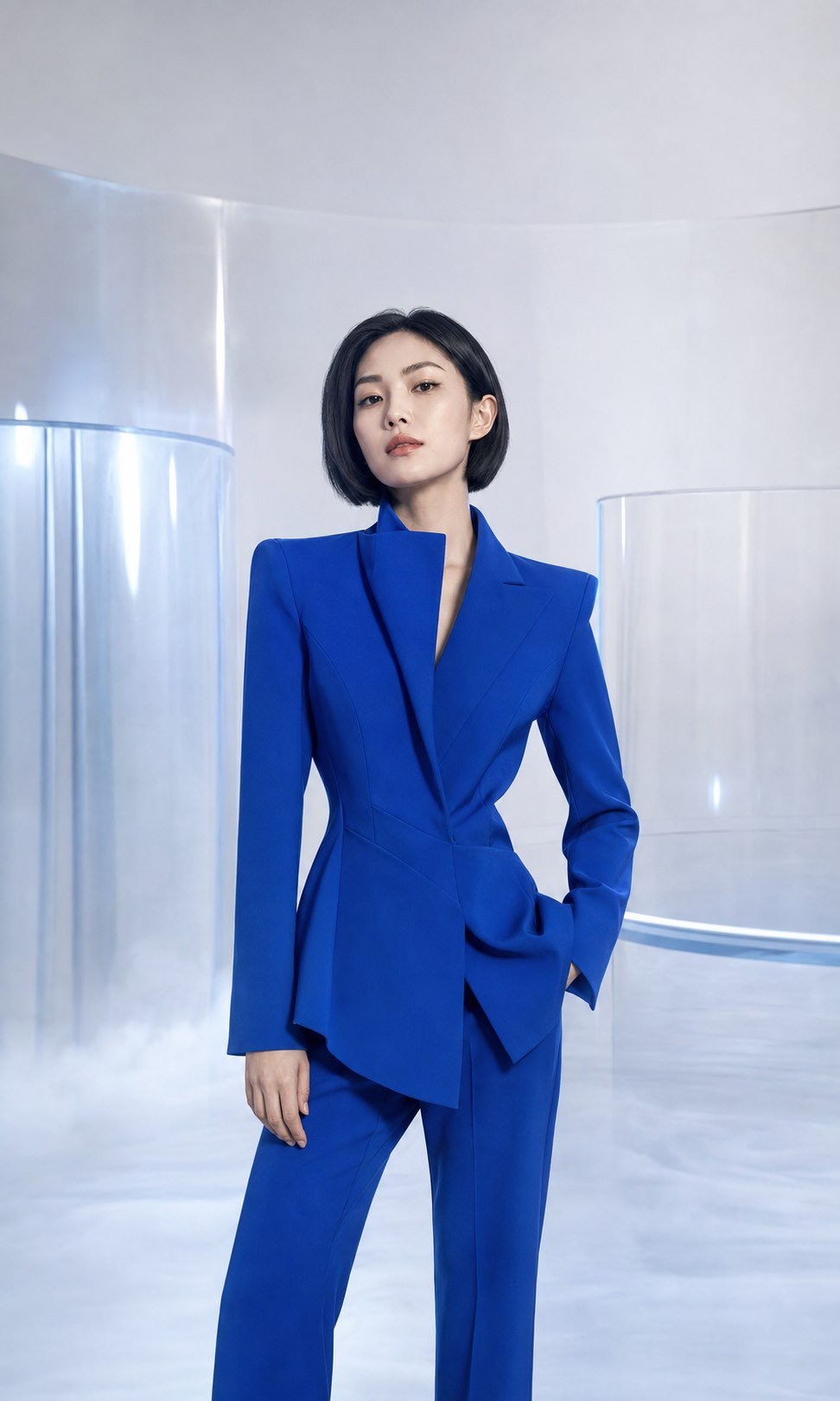 Luminous Cobalt Couture