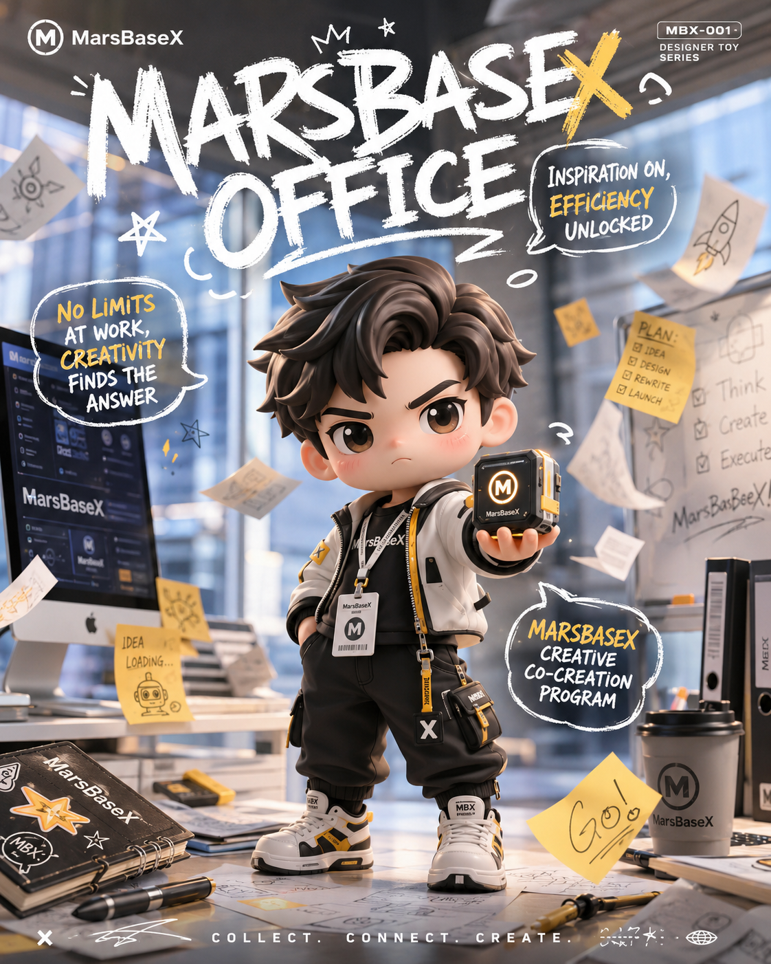 Original 3D Trendy Office-themed Poster By