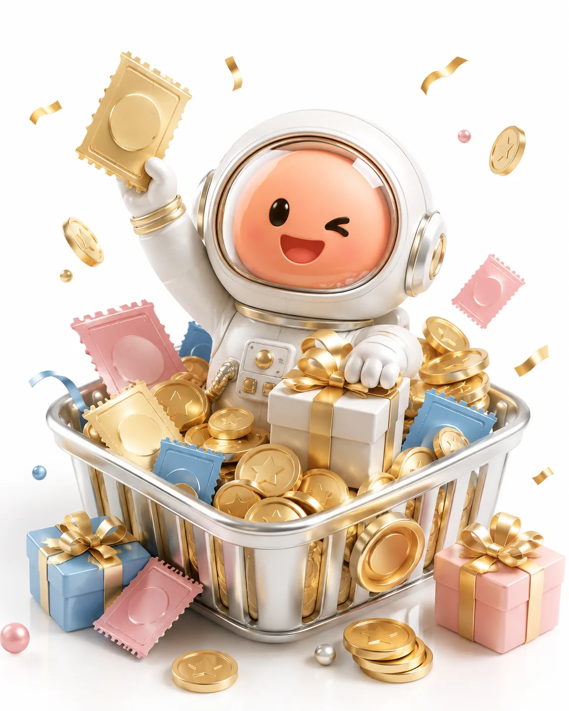 The Space Guardian’s Colorful Treasure Basket