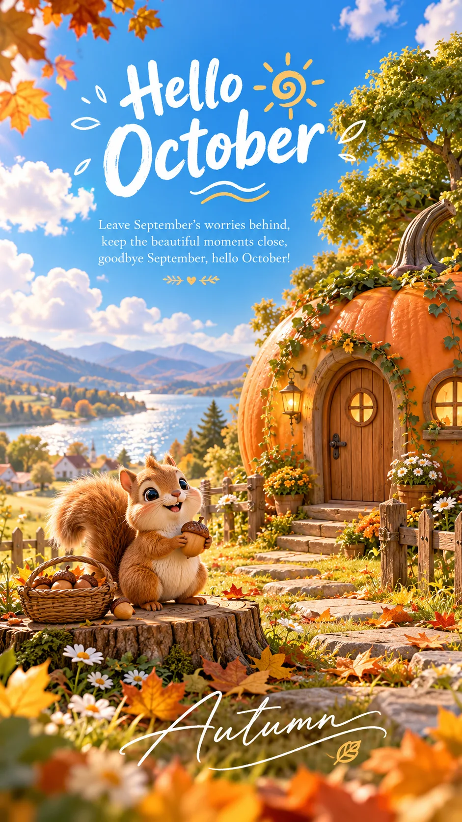 October 3D Themed Poster